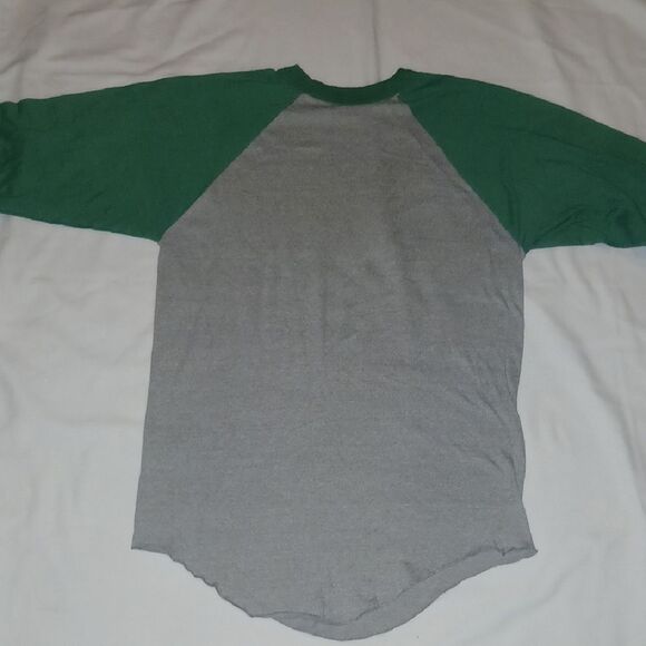Vintage 70s Coach Green and Gray Raglan Tee - Picture 4 of 6